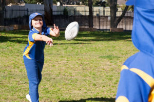 St Agnes Catholic Primary School Matraville students playing touch rugby